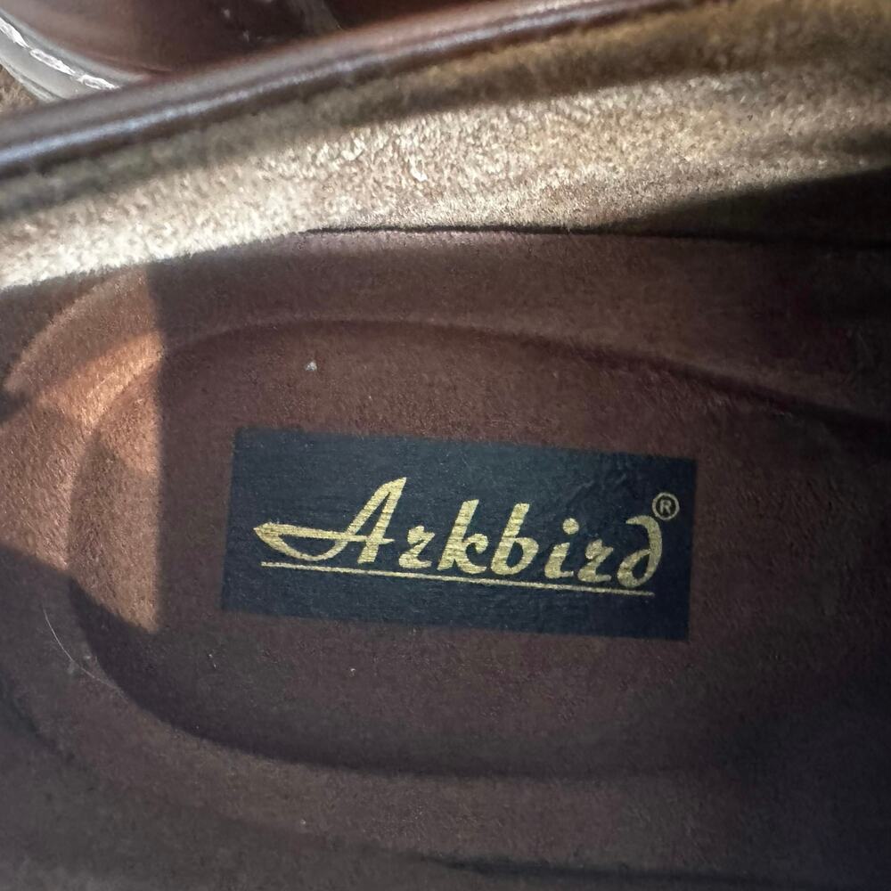 Arkbird Men’s Brown Lace Up Oxford Dress Shoes Size 12 Classic‎ Staple Preppy - Picture 4 of 9